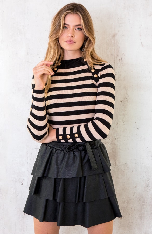 Sailor Strepen Trui Taupe – shoparchief