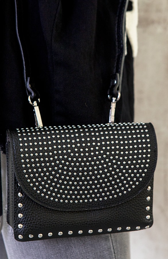 Schoudertas Studs Deluxe Zwart – shoparchief