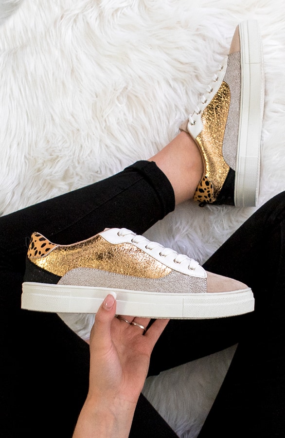 Sneakers Leopard Metallic Gold – shoparchief