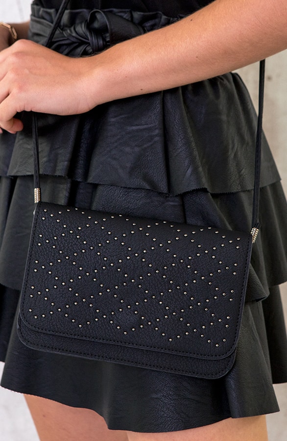 Studs Tasje Zigzag Zwart – shoparchief