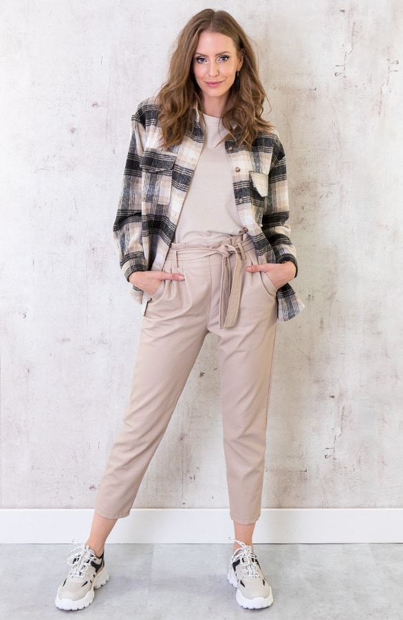 Checkered Blouse Soft Zwart – shoparchief, foto 5