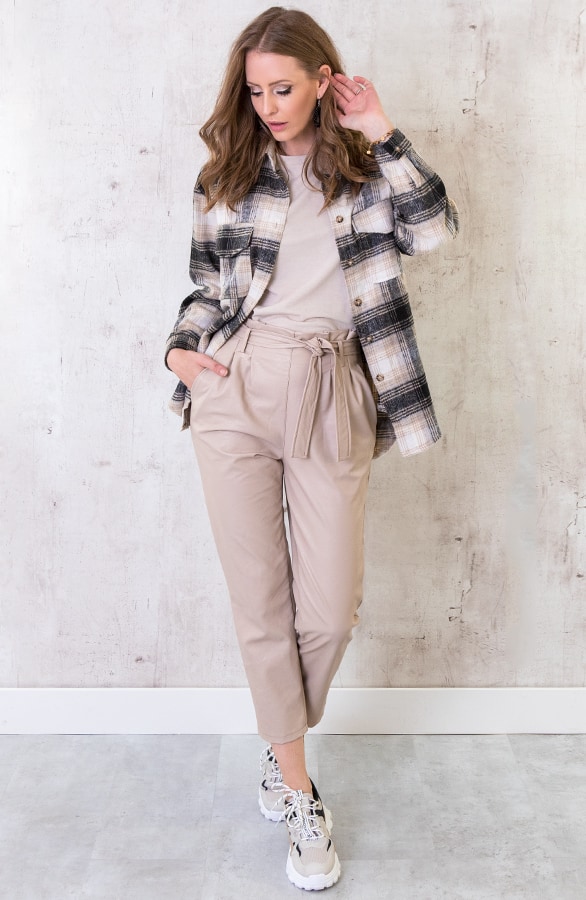 Checkered Blouse Soft Zwart – shoparchief, foto 2