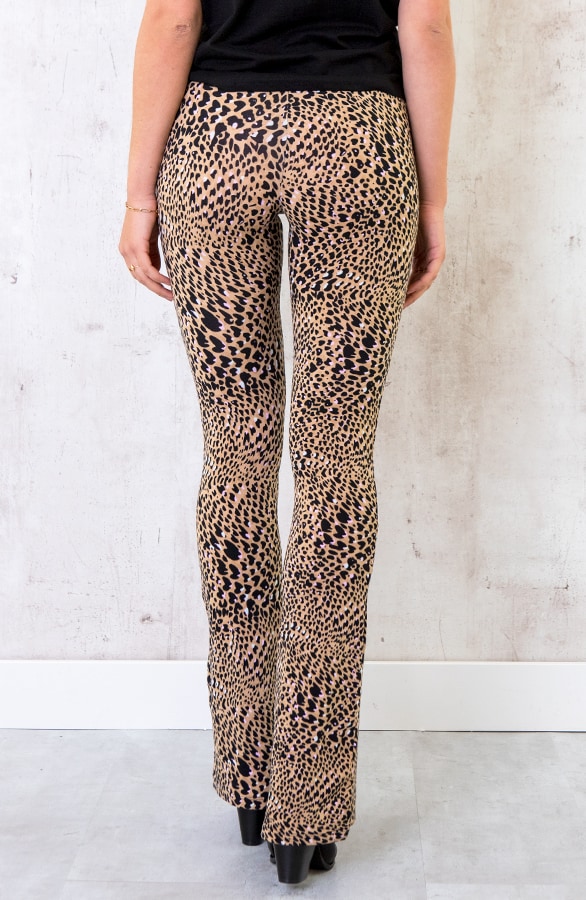 Flared Broek Print Camel Roze – shoparchief, foto 6