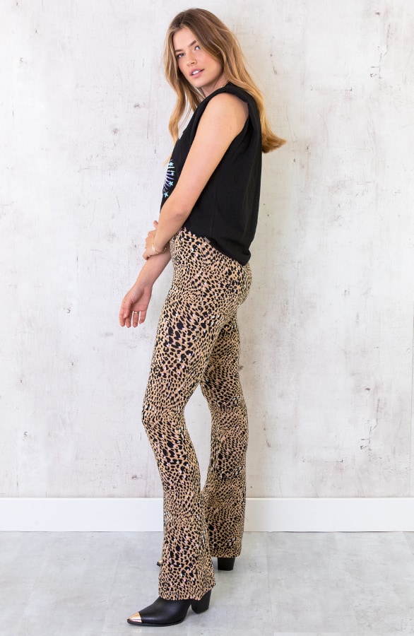 Flared Broek Print Camel Roze – shoparchief, foto 3