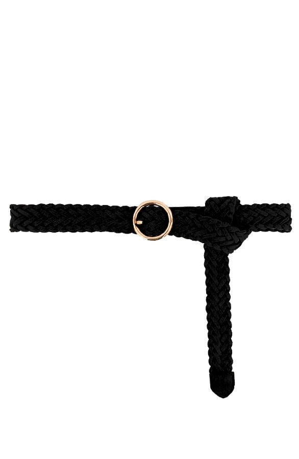 Gevlochten Taille Riem Zwart – shoparchief