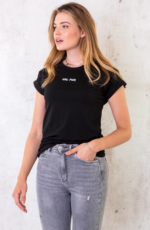 Girl Power Top Zwart – shoparchief, foto 2
