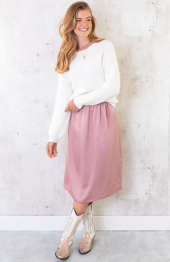 Trui Gebreid Dames Offwhite – shoparchief, foto 3