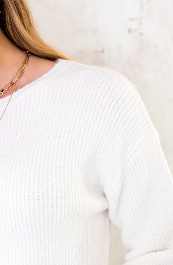 Trui Gebreid Dames Offwhite – shoparchief, foto 5