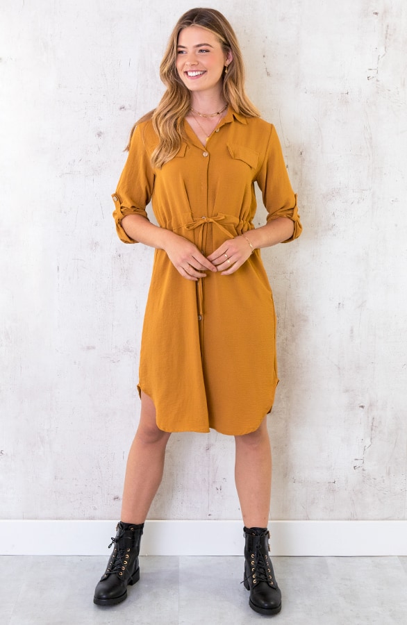 Knopen Jurk Okergeel – shoparchief