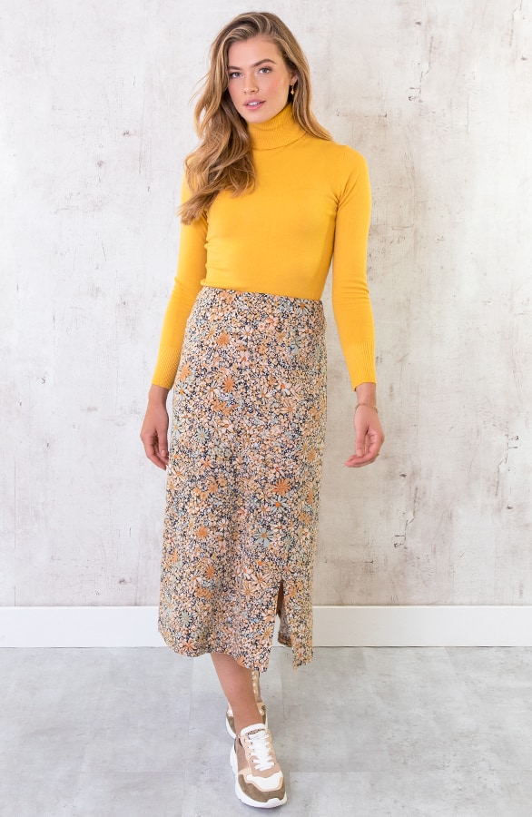 Midi Rok Jersey Bloemen – shoparchief, foto 10