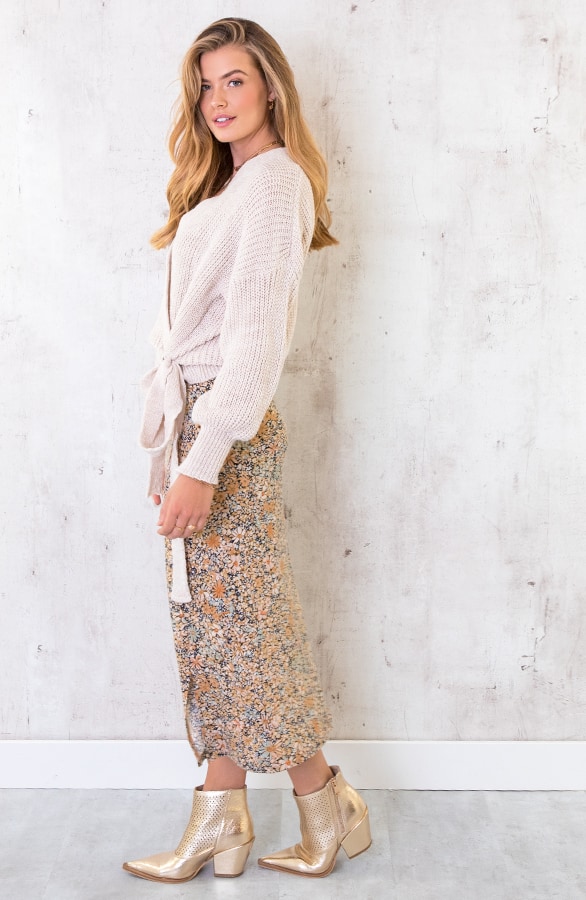 Midi Rok Jersey Bloemen – shoparchief, foto 8