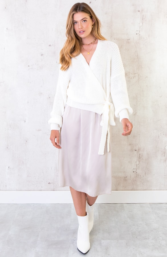 Satijnen Rok Beige – shoparchief, foto 2