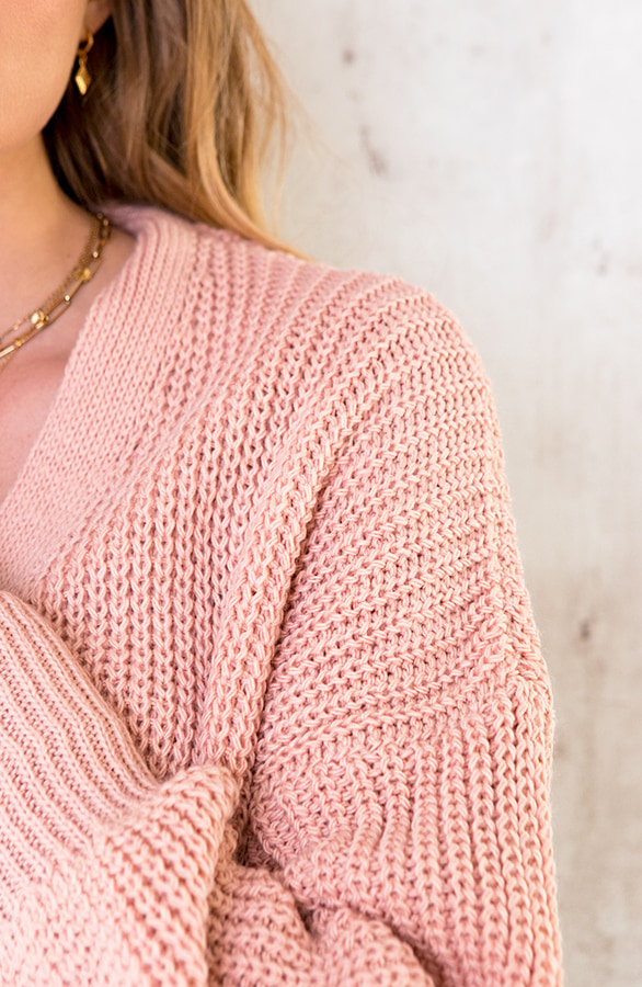 Strik Vest Gebreid Roze – shoparchief, foto 3