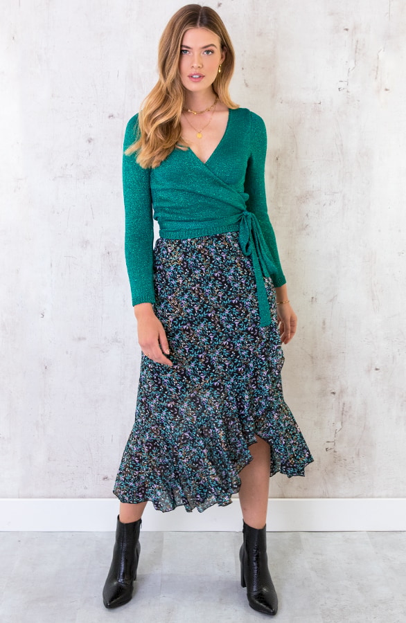 Strik Vest Lurex Turquoise – shoparchief, foto 2