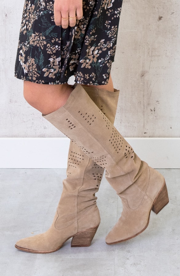 Suede Laarzen Deluxe Taupe – shoparchief