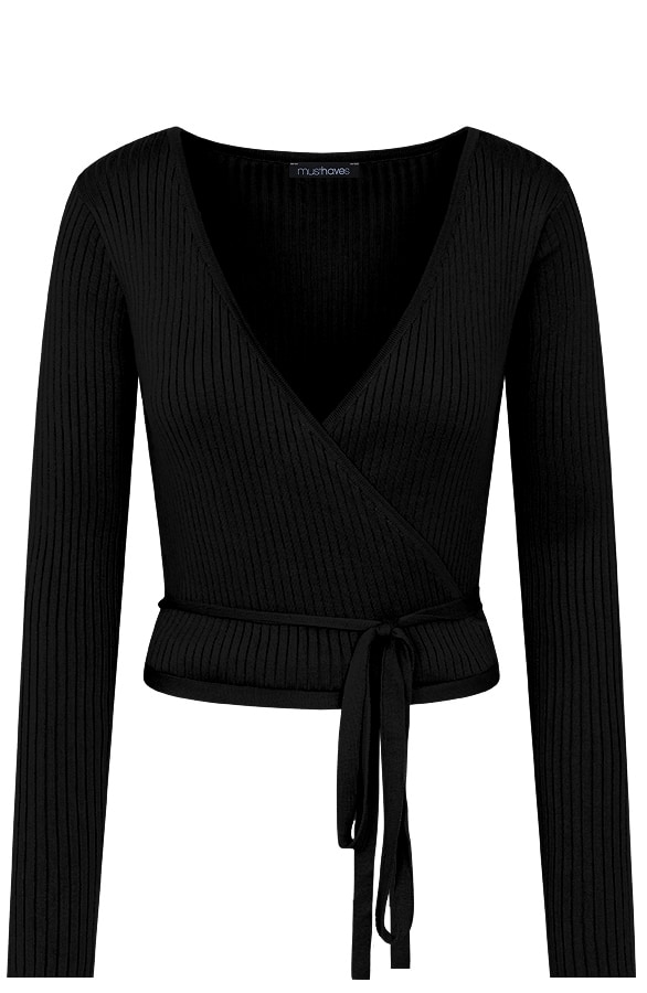 Wikkel Vest Dames Zwart – shoparchief