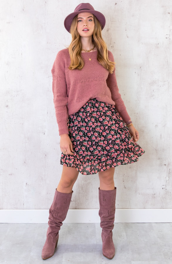 Bloemen Ruches Rok Dames – shoparchief, foto 6