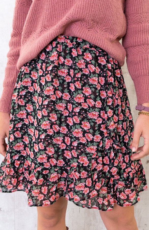 Bloemen Ruches Rok Dames – shoparchief