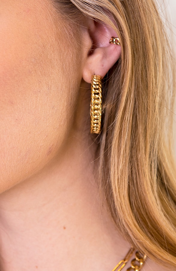 Creool Oorbellen Schakels Goud – shoparchief, foto 2