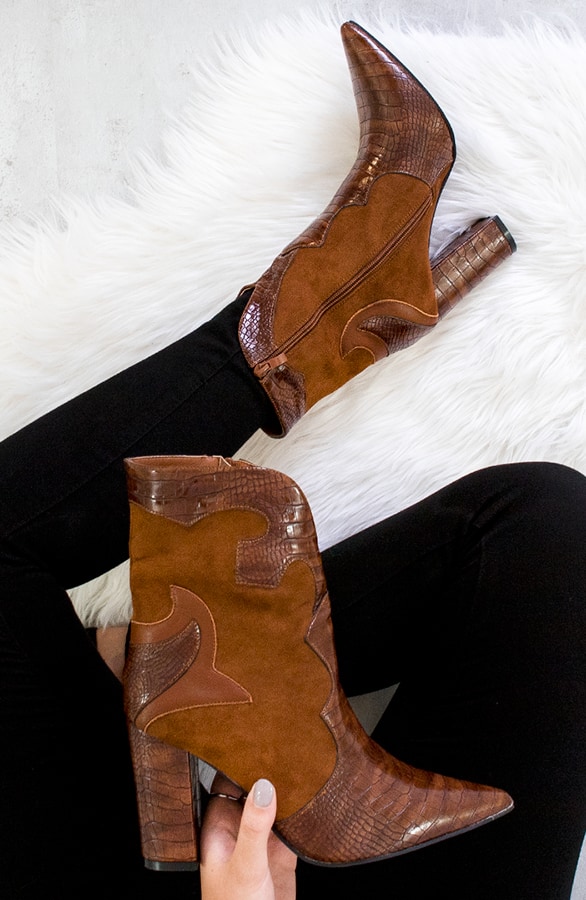 Yves Suede Heels Cognac – shoparchief