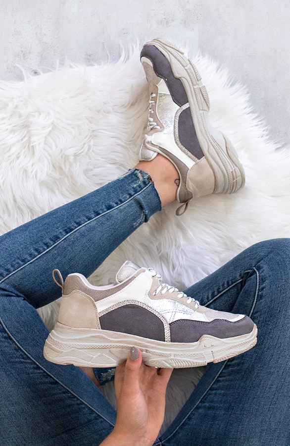 Dad Sneakers Dames Beige – shoparchief