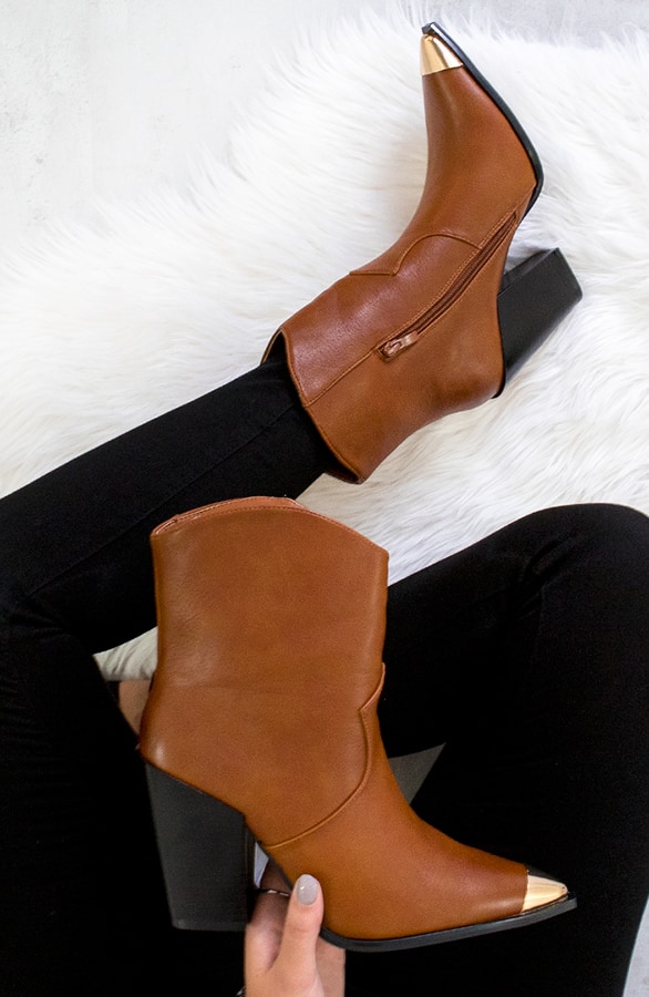 Metallic Boots Cognac – shoparchief