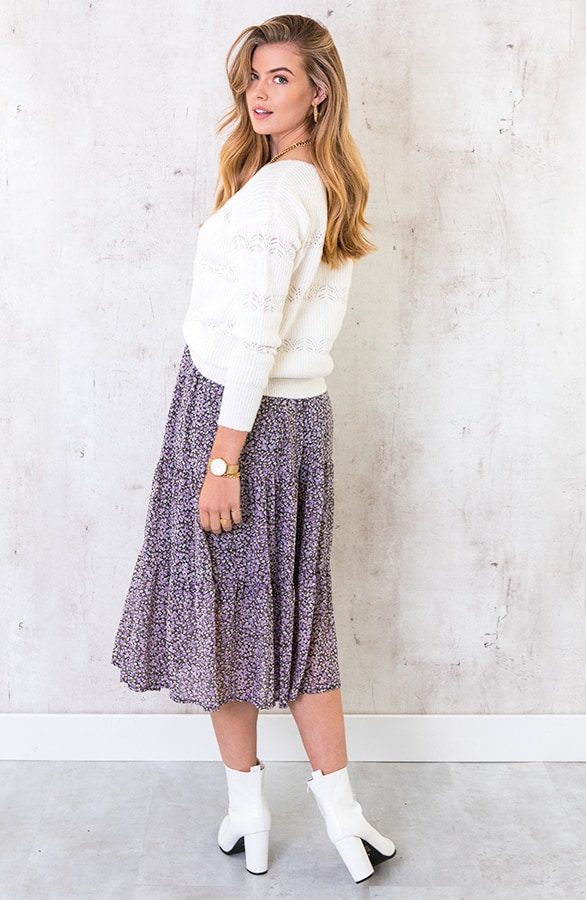 Gebreide Kanten Trui Offwhite – shoparchief, foto 4