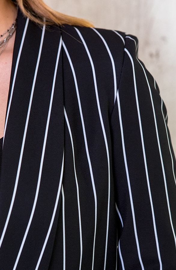 Gestreepte Blazer Zwart – shoparchief, foto 5