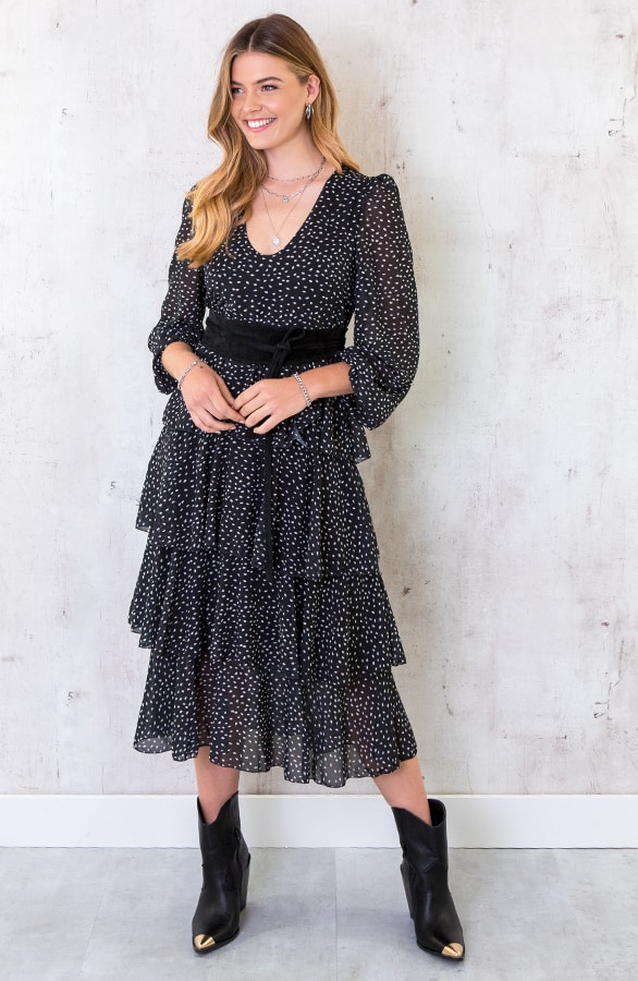Maxi Laagjes Jurk Cheetah Zwart – shoparchief