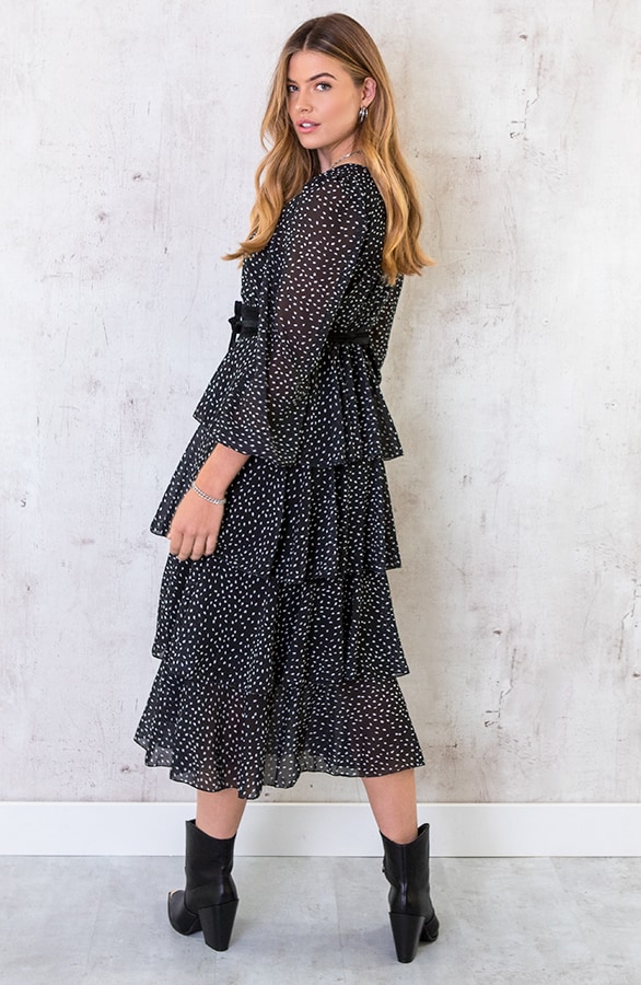 Maxi Laagjes Jurk Cheetah Zwart – shoparchief, foto 2