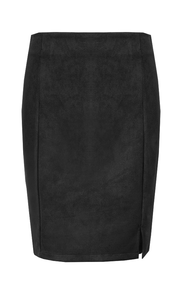 Suede Rok Met Split Zwart – shoparchief, foto 4