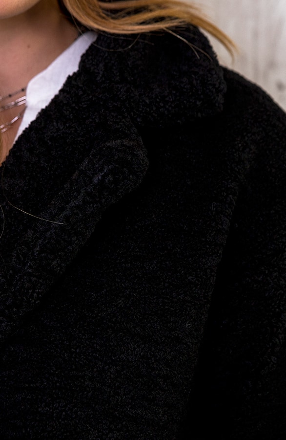 Teddy Coat Damen Schwarz, Shoparchiv, Foto 4