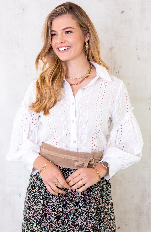 Witte Kanten Blouse – shoparchief