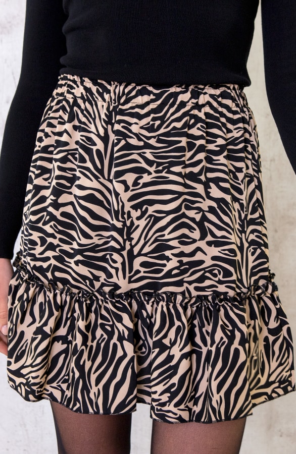 Zebra Rok Zwart Beige – shoparchief