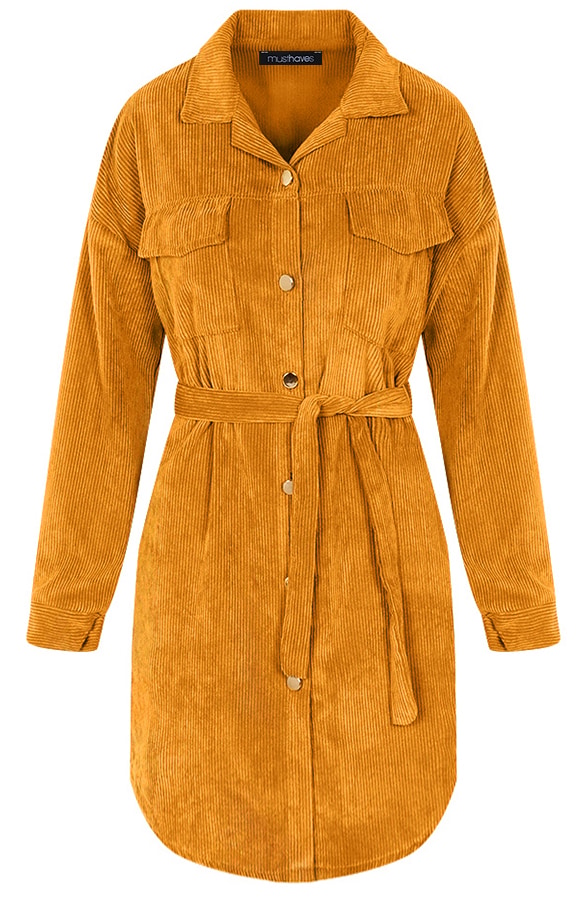 Corduroy Jurk Okergeel – shoparchief