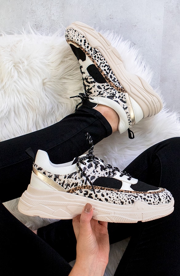 Dad Sneakers Cheetah Beige – shoparchief