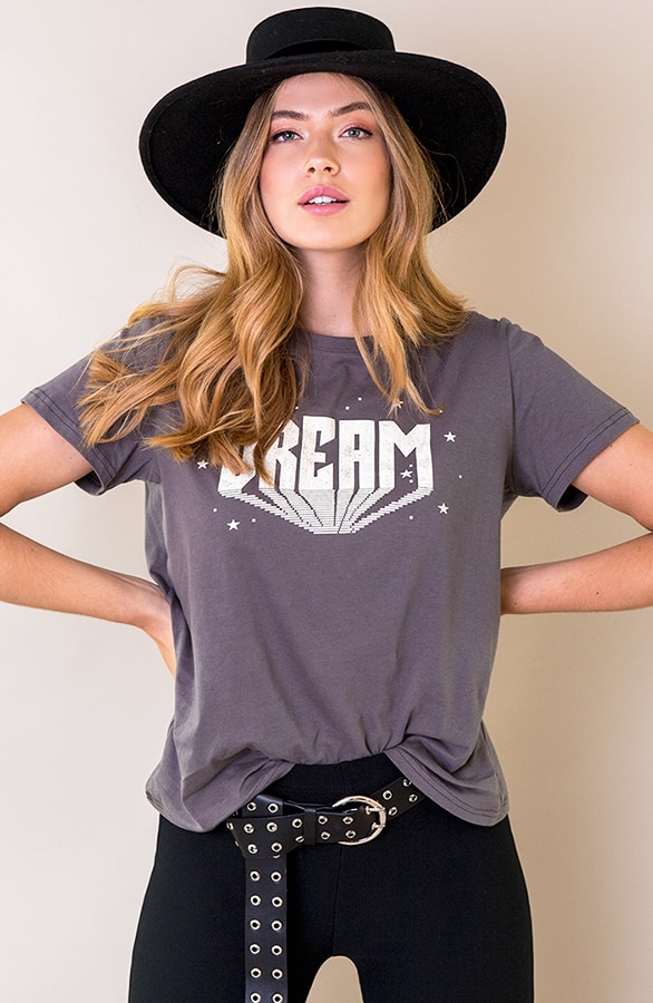 Dream Tshirt Grijs – shoparchief