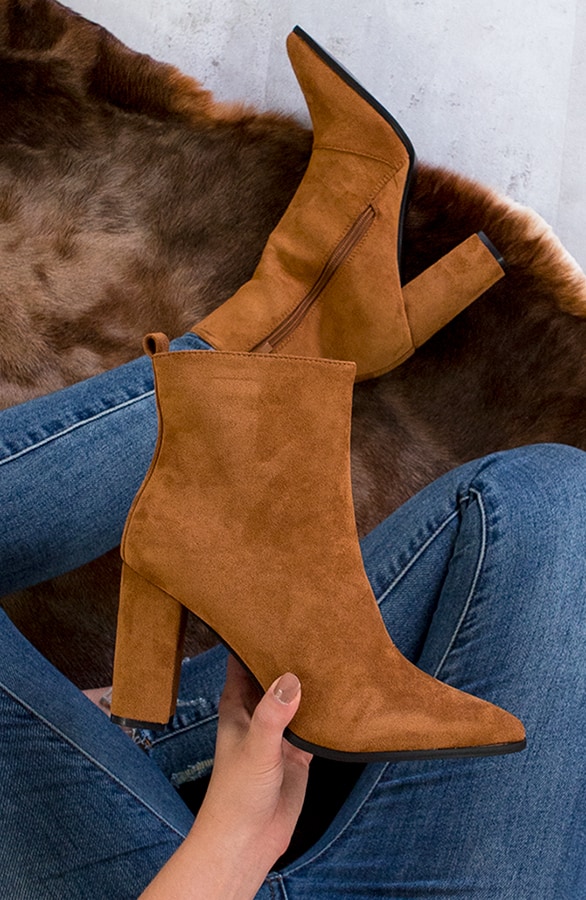 Stiefeletten Suede Cognac, Shoparchiv