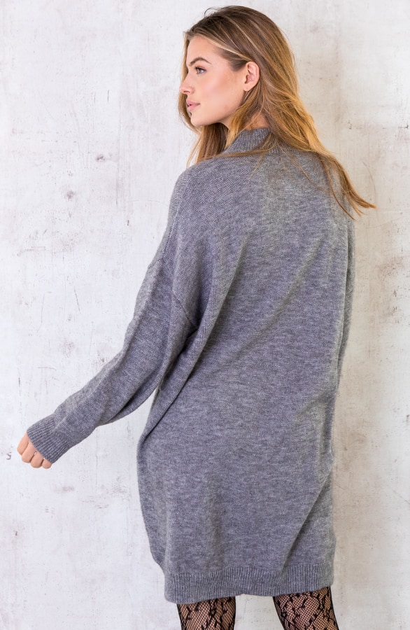Gebreide Tuniek Dames Antraciet – shoparchief, foto 4