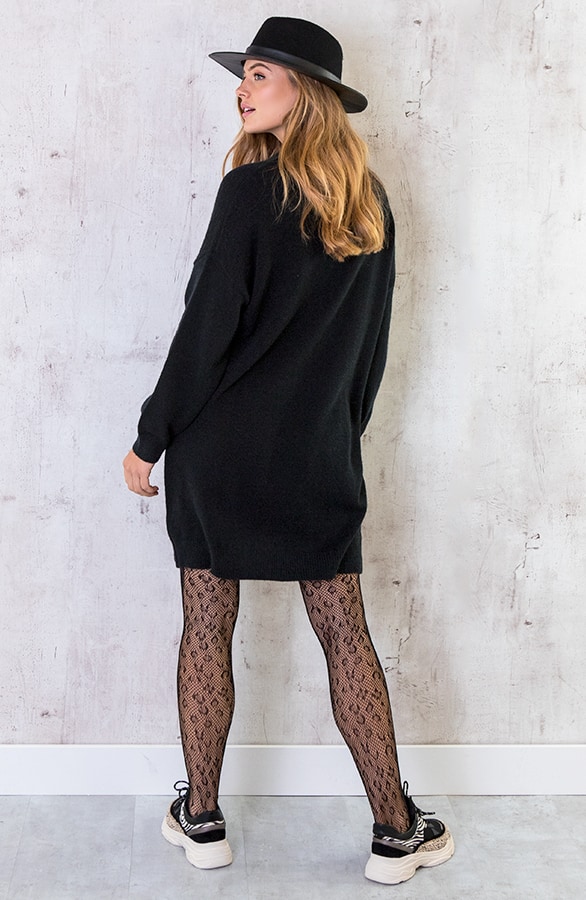 Gebreide Tuniek Dames Zwart – shoparchief, foto 4