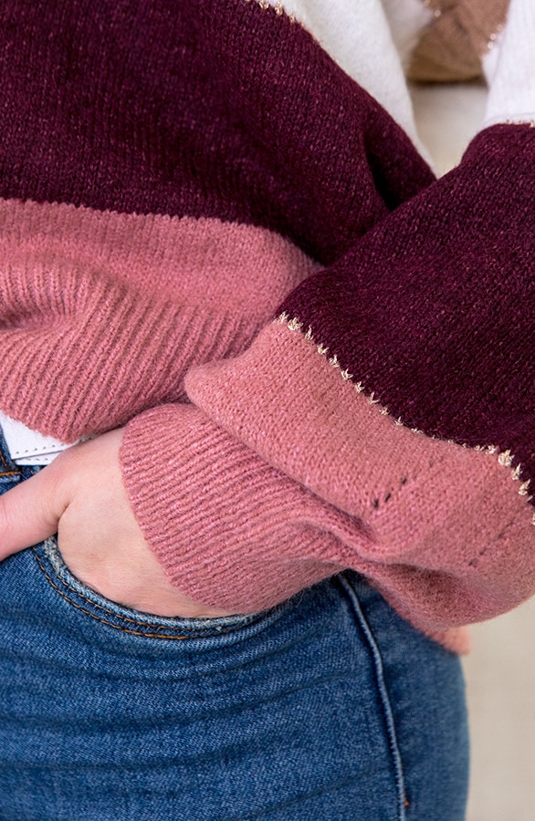 Gestreepte Dames Trui Roze – shoparchief, foto 5