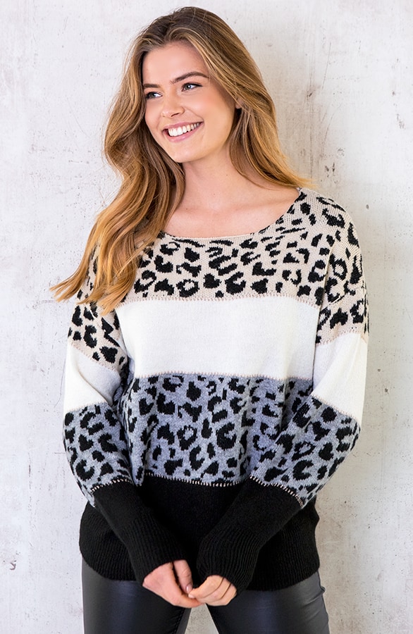 Gestreepte Leopard Trui – shoparchief