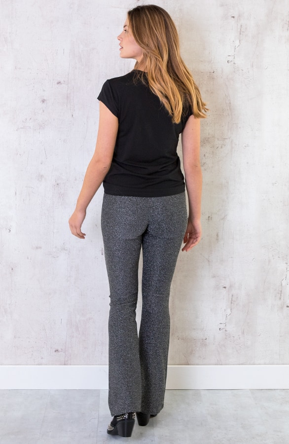 Flared Broek Lurex Zilver – shoparchief, foto 4