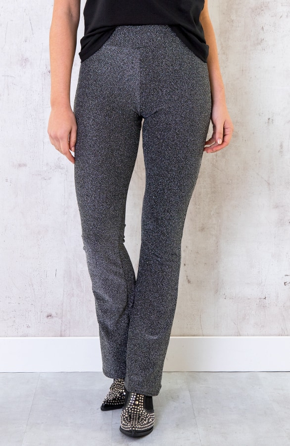 Flared Broek Lurex Zilver – shoparchief, foto 6