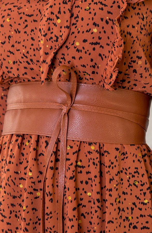Leren Wikkelriem Cognac – shoparchief