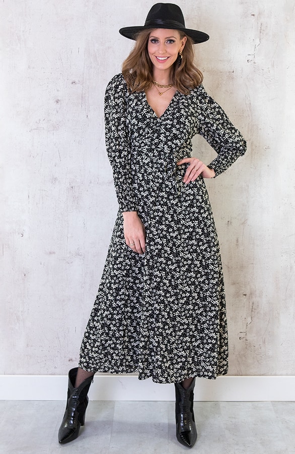Maxi Bloemen Jurk Met Pofmouwen Wit – shoparchief