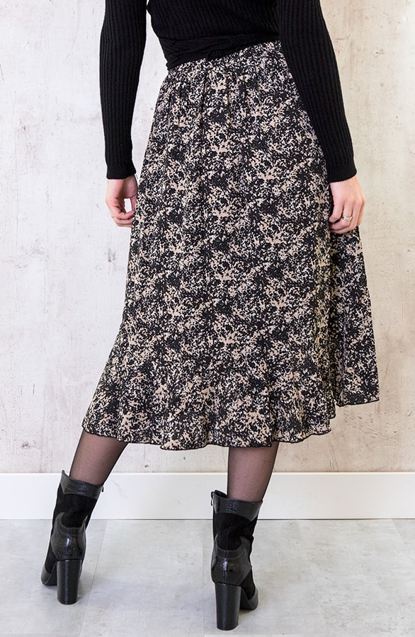 Midi Rok Met Print – shoparchief, foto 5
