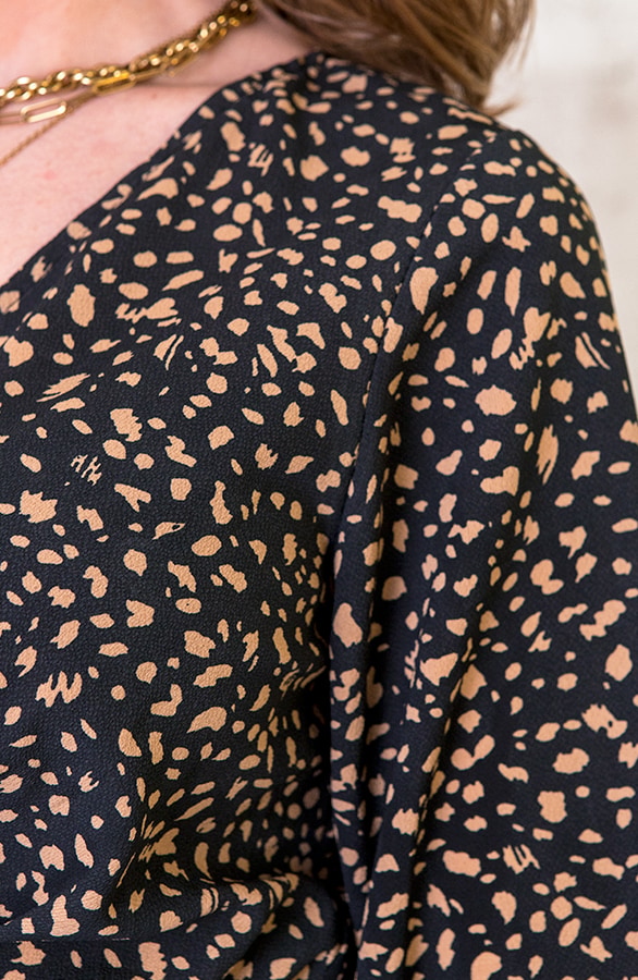 Jurk Cheetah Zwart Camel – shoparchief, foto 4