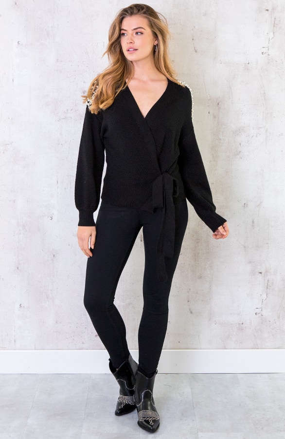Parel Wikkel Vest Zwart – shoparchief, foto 5