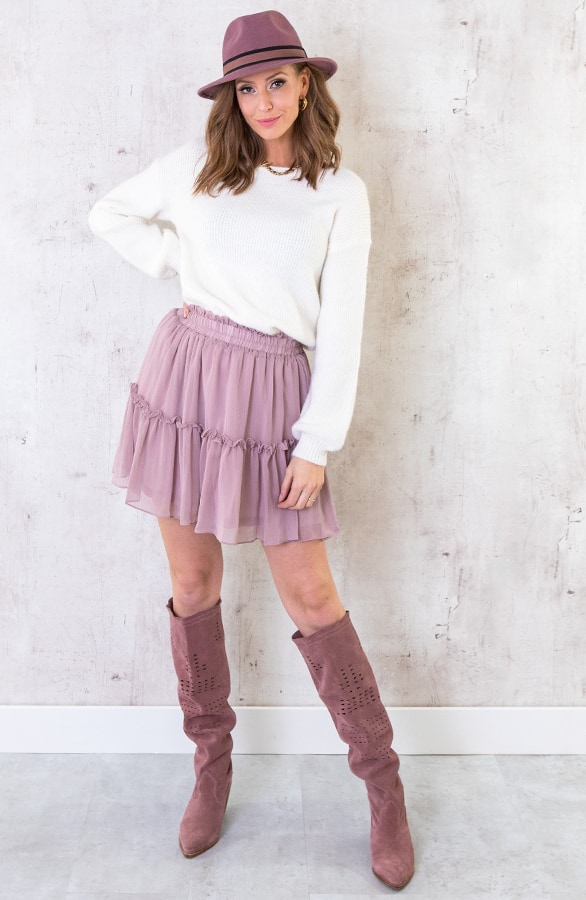 Plooirok Met Ruches Roze – shoparchief, foto 4